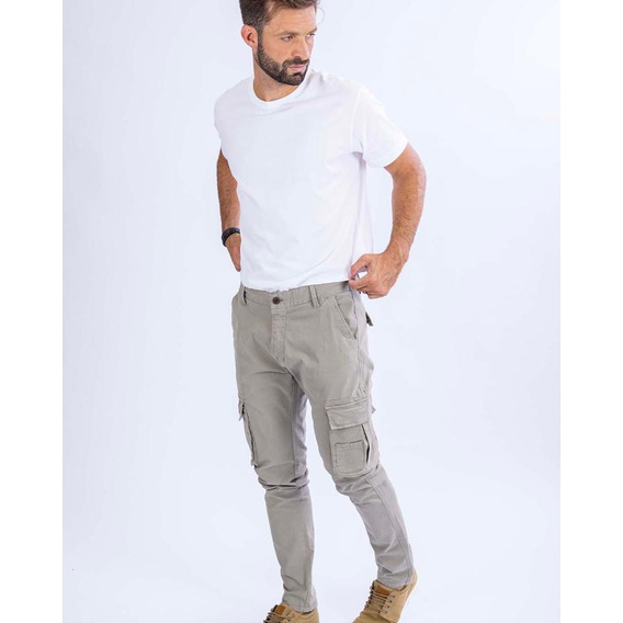 Pantalon Cargo De Hombre Ufo Pilgrim Beige Super Oferta