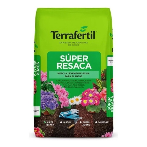 Sustrato Super Resaca Terrafertil Para Cultivo 5 Litros Grow