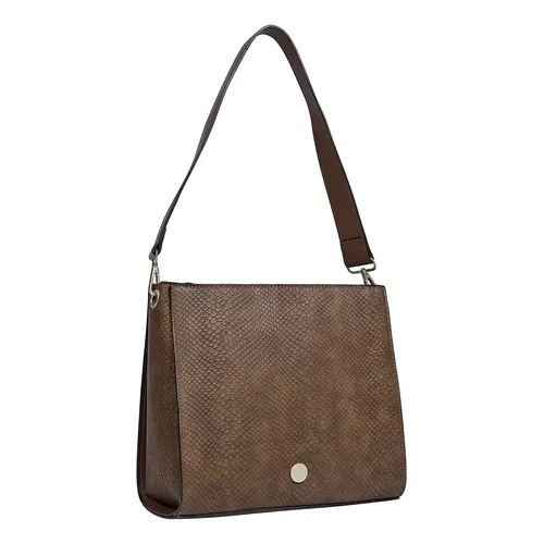 Cartera Tote Casual Pollini - Pom006x Color Marrón Oscuro