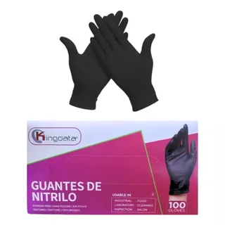 Guante De Nitrilo Negro Ftouch Caja 100 Unidades (s,m,l,xl)