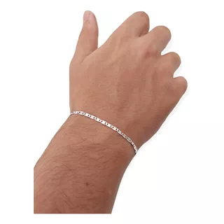 Pulseira Masculina Piastrine Prata 925 Original