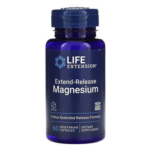 Life Extension Magnesio De Liberación Prolongada 60 Caps Sfn Sabor Sin sabor