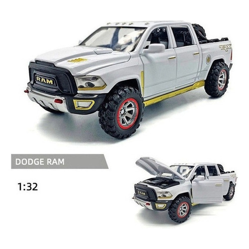 Puerta Abierta De Hierro Para Camioneta En Miniatura Dodge R Color Ram White