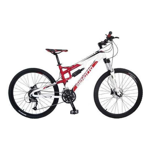 Mountain bike masculina Benotto Montaña DS-900 R27.5 M 27v freno disco hidráulico color rojo/blanco