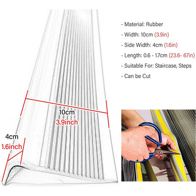 Tira De Transición Para Bordes De Escalera, 4 Pulgadas, Prot