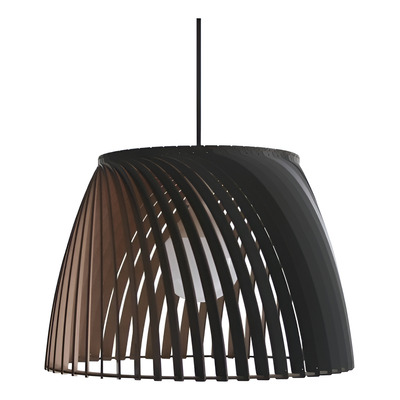 Lampara Colgante 1 Luz Marruecos Negro Madera Apto E27 Ln Negro