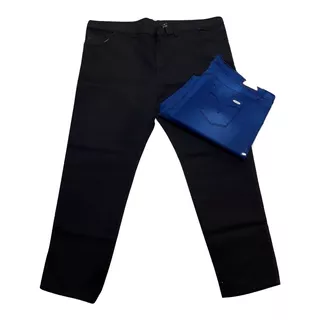 Jeans Hombre Talle Especial Del 60 Al 70 Elastizado Negro