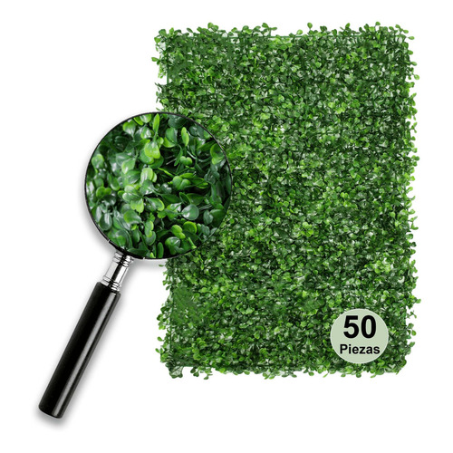 Follaje Artificial Sintetico Muro Verde 50pzas 60 X 40 Cm Ar