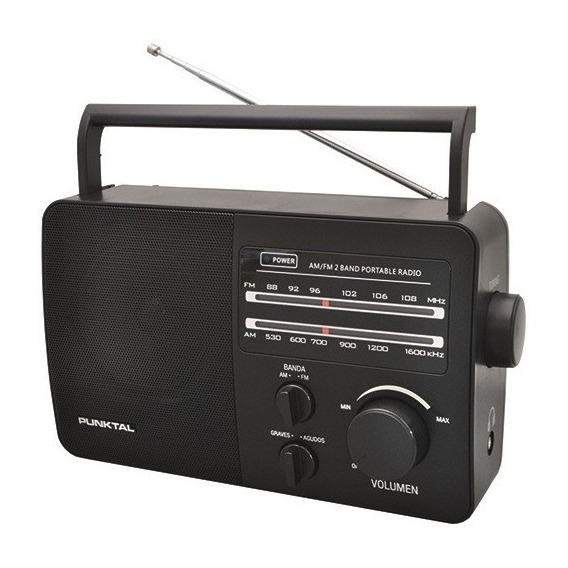 Radio Portatil Punktal Pk-96ac Am Fm Pilas Y 220v Portable