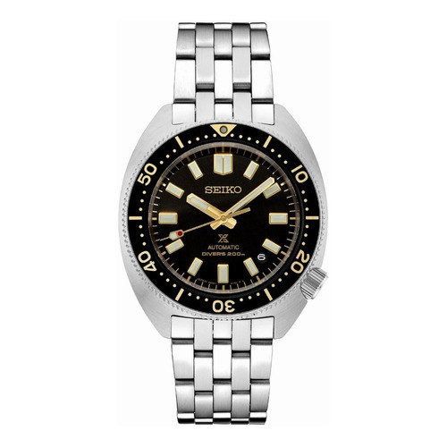 Reloj Seiko Prospex Heritage Turtle Automatic Diver Spb315j1 Color de la malla Plateado Color del bisel Negro Color del fondo Negro