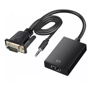 Adaptador Convertidor Vga A Hdmi Con Cable Plug A Plug