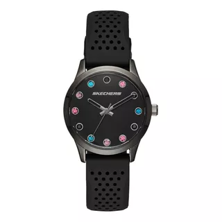 Reloj Skechers Dama Sr6091 - Flaber Color Negro Color De La Correa Negro