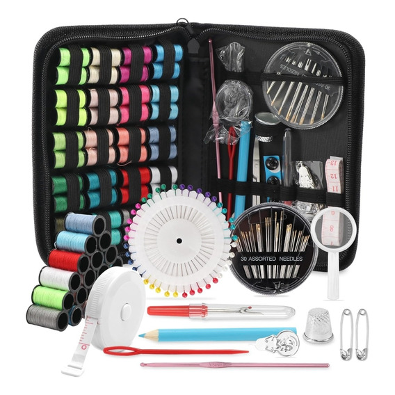 Super Kit Costura Hilos Accesorios Estuche Portátil Multiuso