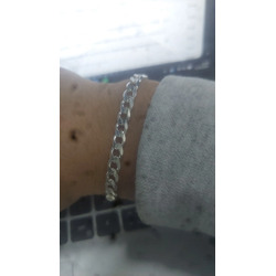 Foto de cliente: Esclava Plata 925 Hombre Cadena Cubana Diamantada 7mm