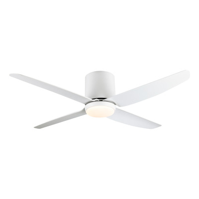 Ventilador De Techo 4 Palas Blanco Con Led 401a Control Laft