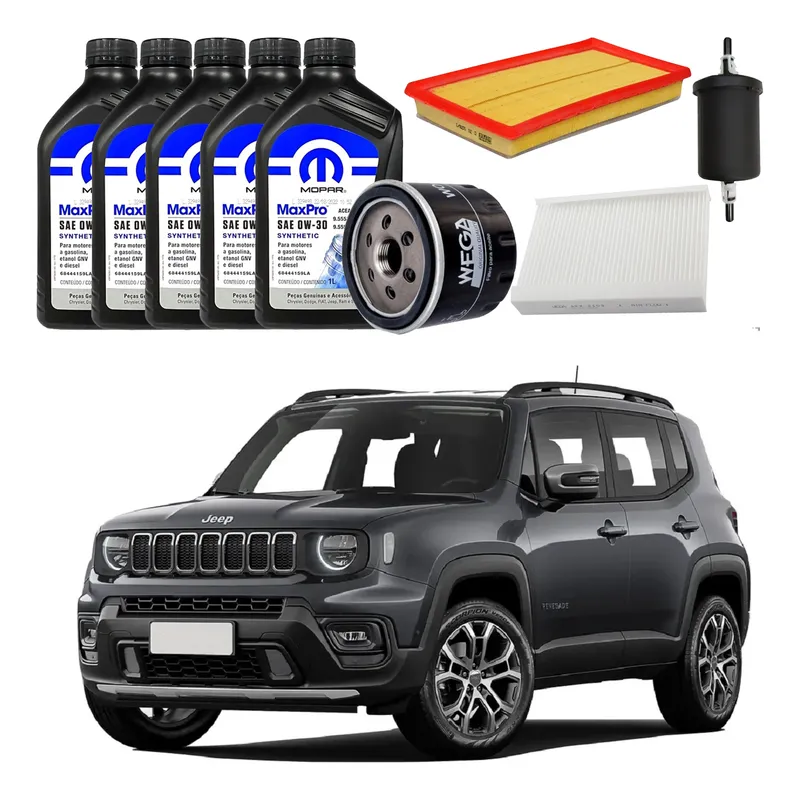 Kit Revisao Troca Filtros Renegade 1.3 Turbo 2022 A 2024