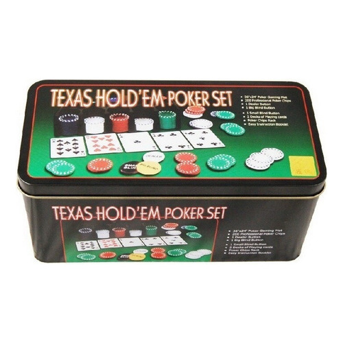 Set De Poker Texas Holdem 200 Fichas Set Caja