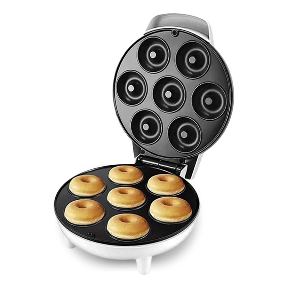 Mini máquina de rosquillas hace 7 rosquillas de color blanco para repostería de 110 V