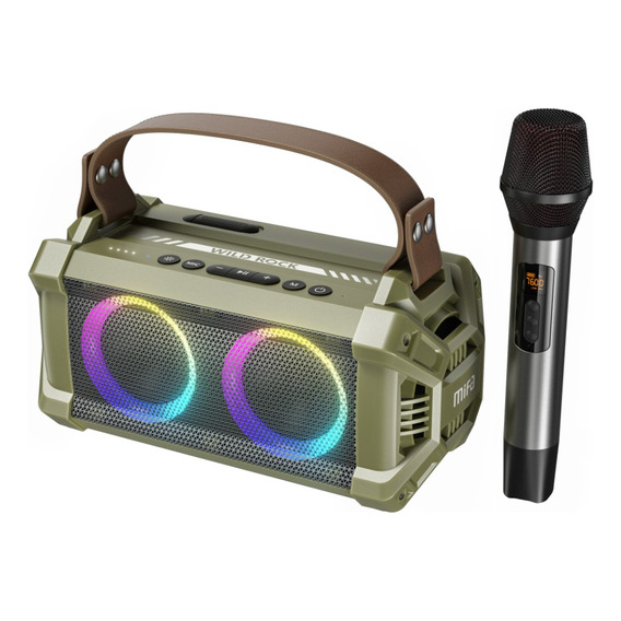 Parlante Bluetooth Mifa Wildrock Army Green Mic Bt5 9000mah Color Verde