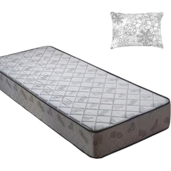 Colchon 1 Plaza Espuma  190*80*20cm  +almohada+1año Gtia