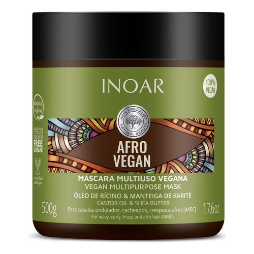 Máscara Multiuso Inoar Afroo Vegan 500g