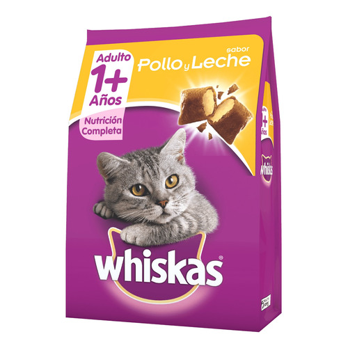 Alimento Whiskas 1+ Whiskas Gatos  para gato adulto sabor pollo y leche en bolsa de 3 kg