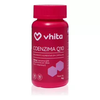 Coenzima Q10 Ubiquinona 120mg Com Vitamina E E Tcm 30 Cáps  Vhita