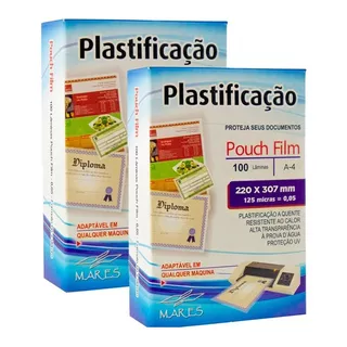 Polaseal A4 200 Folhas - Plástico Para Plastificação 0,05