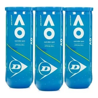 Bola De Tênis Dunlop Australian Open - Pack Com 03 Tubos