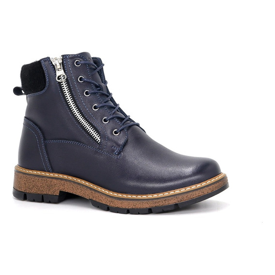 Botin Casual De Cuero Par&ss Ja24-bt158 Azul