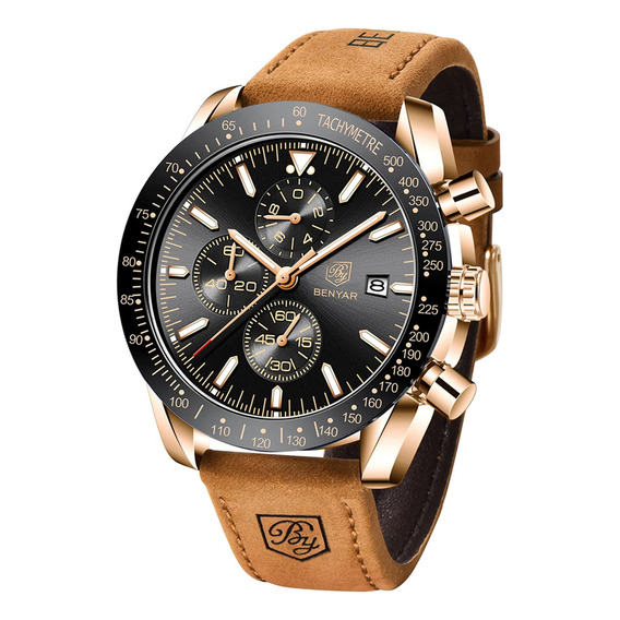 Reloj Benyar Classic Fashion Quartz Chronograph 30 M Waterpr