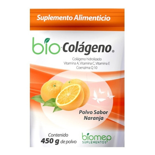 Colágeno Hidrolizado Y Vitaminas A, E, Coenzima Q10 Sabor Naranja