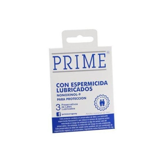 Preservativo Prime Con Espermicida X8 Unidades.