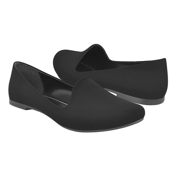 Flats Casuales Stylo Para Mujer Suede Negro 1798