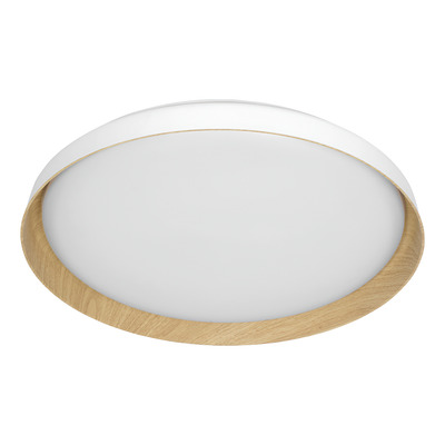 Plafon Led Chester Blanco Madera Dinamico 45w Moderno Lk