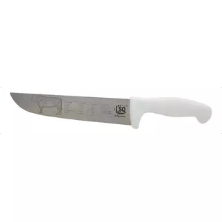 Faca Carne Chef Inox Cabo Branco 8'' Profissional Açougueiro