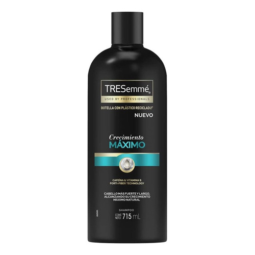  Tresemmé Shampoo Crecimiento Máximo Con Caféina Y Vitamina B