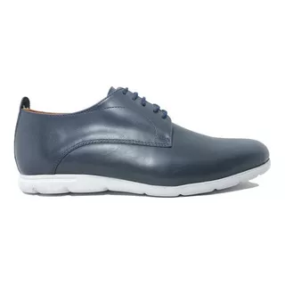 Liquida Zapato Hombre Vestir Casual Cuero Azul Base Eva C