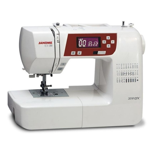 Máquina de coser recta Janome 2030QDC portable blanca 110V/220V