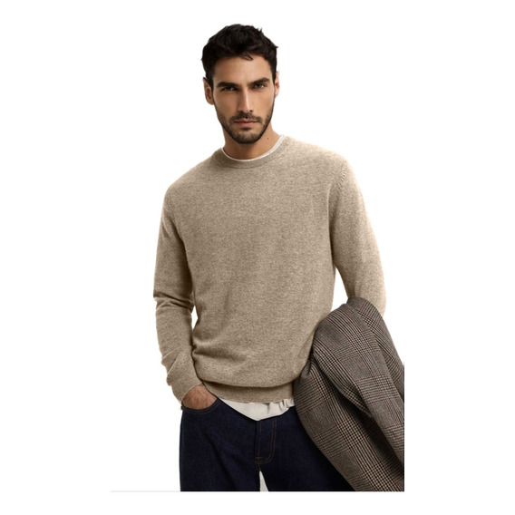 Sweater Básico Hombre Cuello Redondo