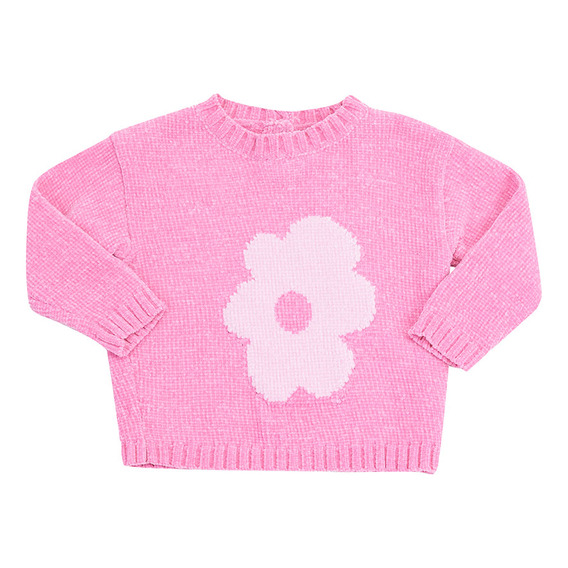 Tejido Bebe Focal Chenille Rosado