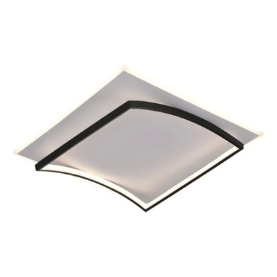 Plafon Led Pristin Negro Cuadrado 50cm Diseño Moderno Cie