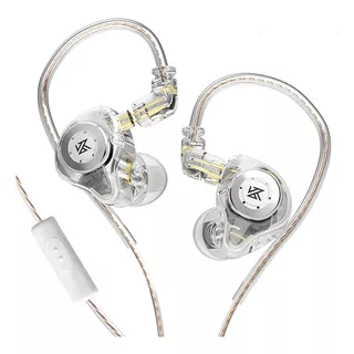 Audífonos In-ear Inalámbricos Kz Gamer Edx Pro X Sem Microfone Kz Edx Pro X Sem Mic Blanco Con Luz  Cristal