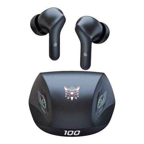 Audífonos in-ear gamer inalámbricos Onikuma T33 negro con luz LED
