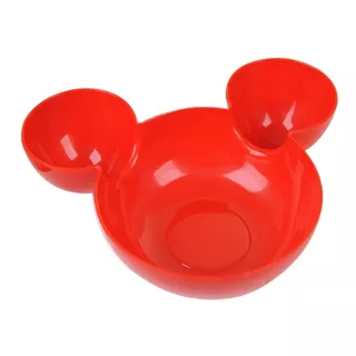 Tigela Mickey Mouse Petisqueira Divisória Prato P/ Crianças Cor Vermelho