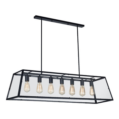 Colgante 7 Luces Vidrio Deco Dynami Cocina Living Moderno