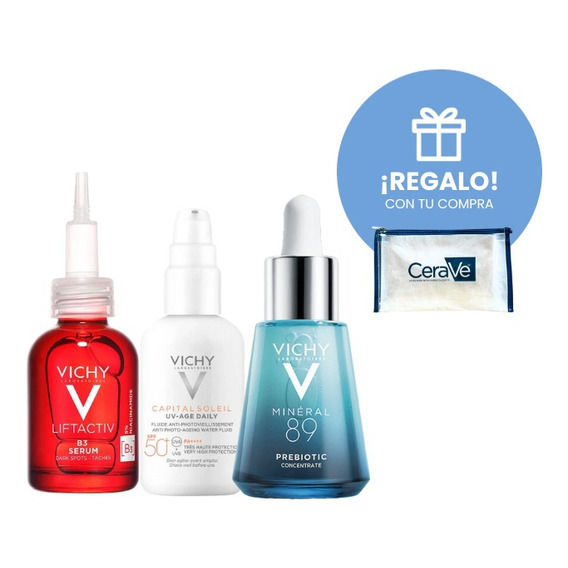 Combo Vichy Uv Age + Liftactiv Serum + Mineral 89 Probiotic