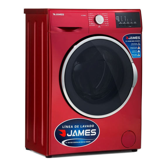 Lavarropas Automático James Lr 1008 Rojo 6kg Rústico Hogar 