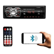 Aparelho Auto Radio Automotivo Som Universal 1 Din  Com Bluetooth Mp3 Player Usb Sd Entrada Pendrive Com Controle