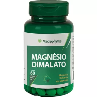 Suplemento Alimentar De Magnésio Dimalato Em Cápsulas 60 Unid Macrophytus